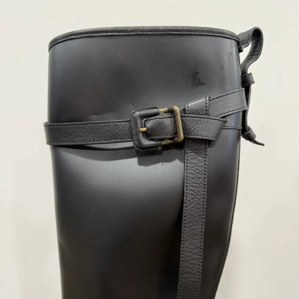 Burberry Rubber Knee-High Rain Boots Women's Size EU 39 US 9 - Picture 2 of 16